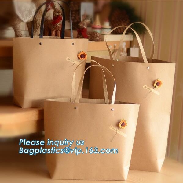 Fashion Custom Printing Luxury Gift Shopping Carrier Paper Bag With Your Own Logo Print,strong twisted handle black leat