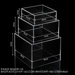 Acrylic Boxes Acrylic Display Nesting Cubes 5 Sided With Hollow Bottoms Display