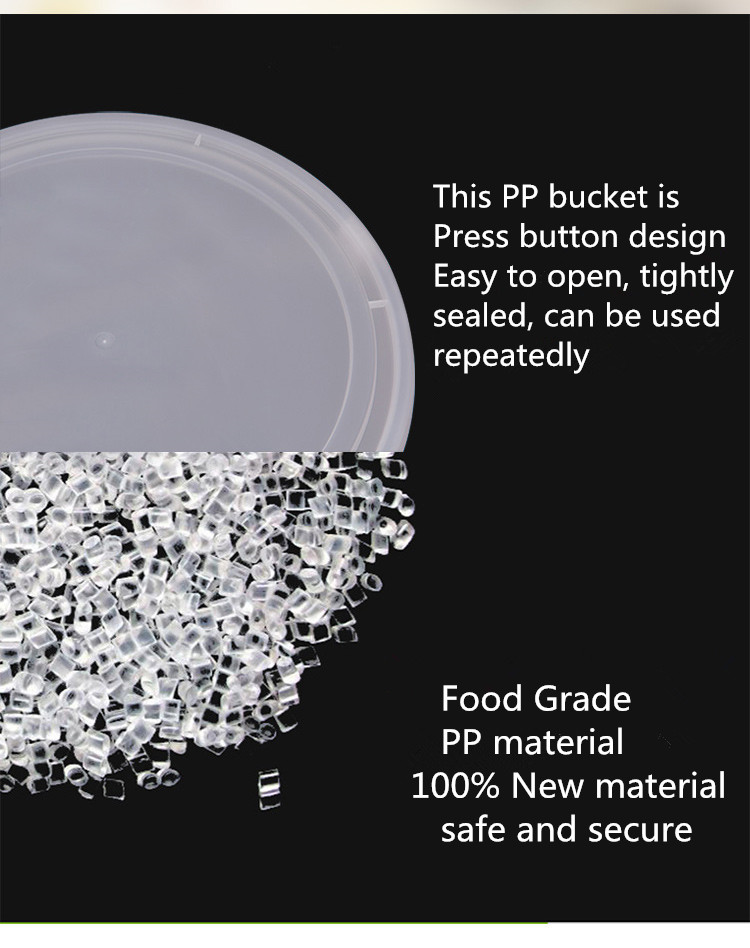 Transparent Custom PP Plastic Milking Bucket Container for Fried Chicken and Popcorn