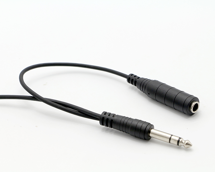 1M 2M 3M Y Splitter Male to Female 6.35mm 3.5mm TRS Microphone Stereo Jack Audio Cable