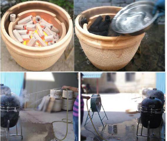 21" Kamado Grills Ceramic BBQ Kamado (Charcoal BBQ)-JX21002-B