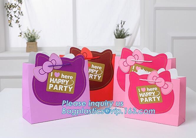 Custom paper bag with handle coated white paper bag printing pattern flower carrier bag,Flower carrier paper bags with d