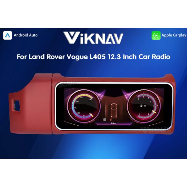 Viknav 12.3 Inch Touch Screen Car Radio For Land Rover Range Rover Vogue L405 2013-2017 Multimedia Player GPS Navigation Head Unit (Red)