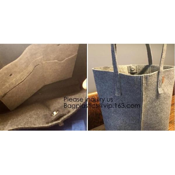 Customized Size Wholesale Felt Baby Diaper Bag,Multi-colored felt baby diaper caddy organizer with PU handle Multiple La