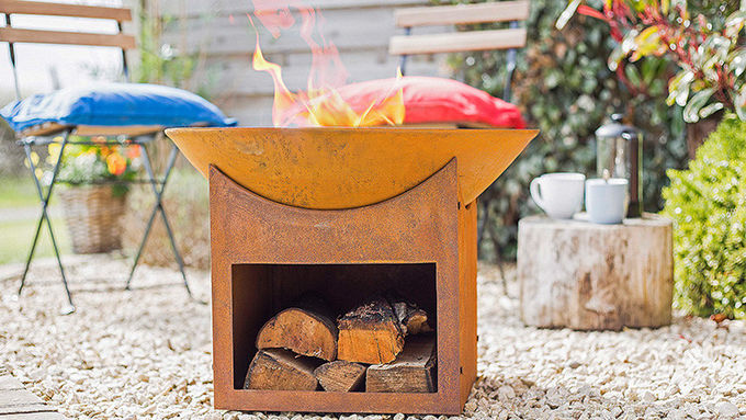 Outdoor Round Rusty Laser Cut GN-FP-328 Assembly Metal Corten Steel Fire Pit for Garden Decoration