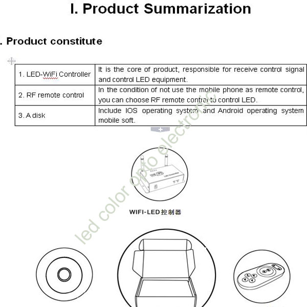 full color strip rgb wifi controller wifi300