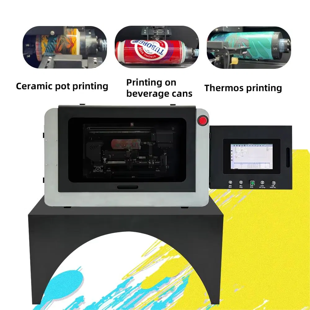 Camera Optional Inkjet Printing Machine 3D Texture Effect LED UV Flatbed Printer