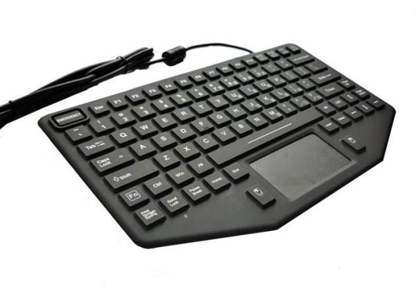 Quality Vehicle Panel Mount Keyboard With Touch Mouse / Red Illumination Waterproof for sale