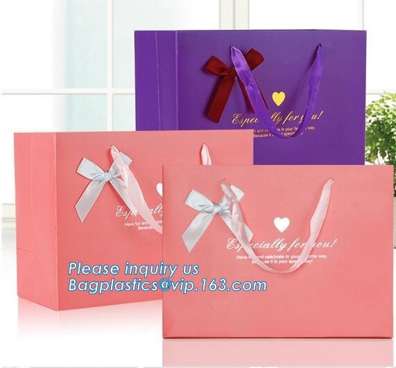 Fashion Custom Printing Luxury Gift Shopping Carrier Paper Bag With Your Own Logo Print,strong twisted handle black leat