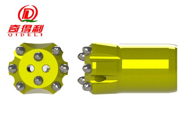 Quality Φ40mm 8 Buttons Taper Button Bit , Super Hard Rock Carbide Button Bits Degree 7° / 11° / 12° for sale