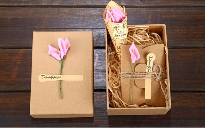 Custom design gradient color luxury paper packaging gift box with lid,Paper Flower Box Florist Bouquet Box Packaging Ros