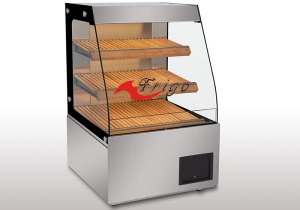 Quality PID Controlled Open Warmer 2 Shelves Wooden Shelf To Protect Hands From Heated for sale