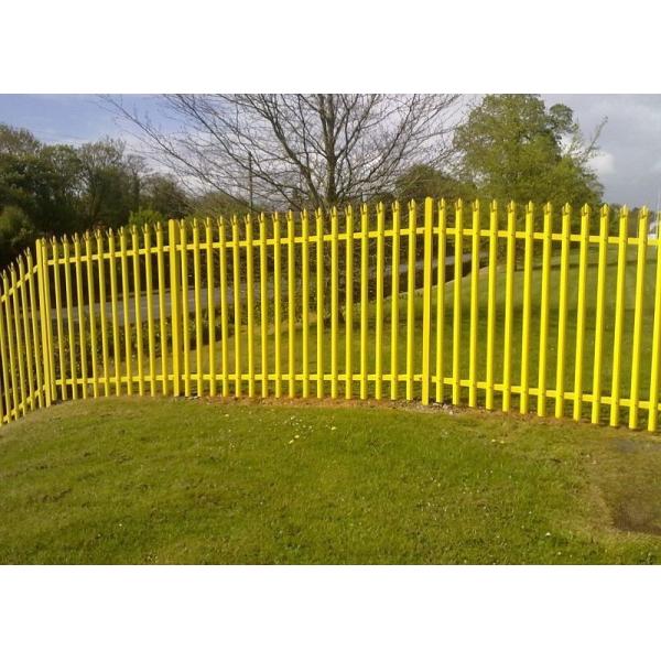 D Section 1.2m Steel Palisade Fencing With Hot Dipped Galvanized