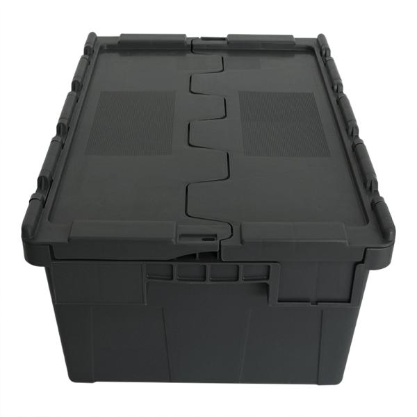 Clear Waterproof Logistic Storage Plastic Storage Box with Hinged Lid and Customized Logo