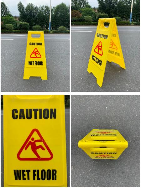 High Quality Collapsible Road Wetland Board Plastic Safety Warning Sign