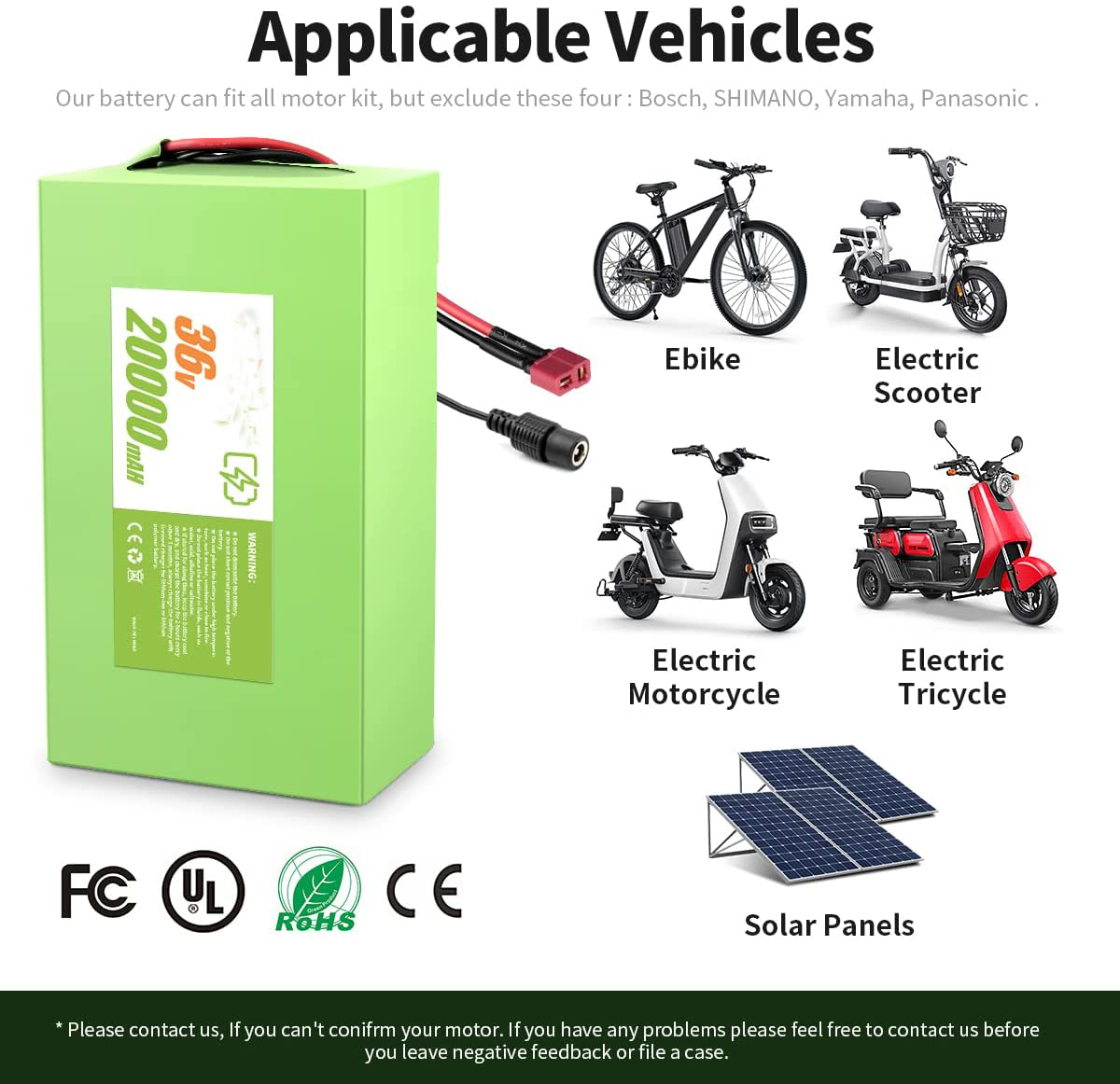 Powerful Bicycle Lithium Battery 8Ah 36V Ebike Lithium Ion Battery ROSH