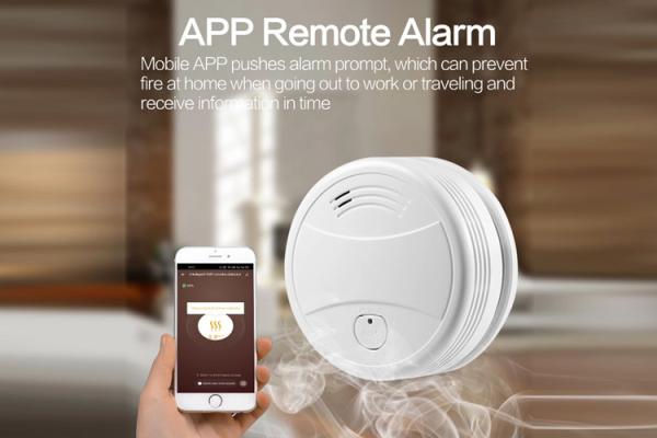 Quality Lightweight Wireless Battery Smoke Alarm Detector , 9v Battery Fire Alarm for sale