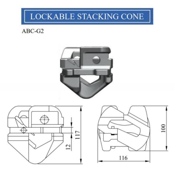 Shipping Container Twist lock with M.B.L Shear 420KN Container Lashing Stacking Cone DNV GL Certified Single Container