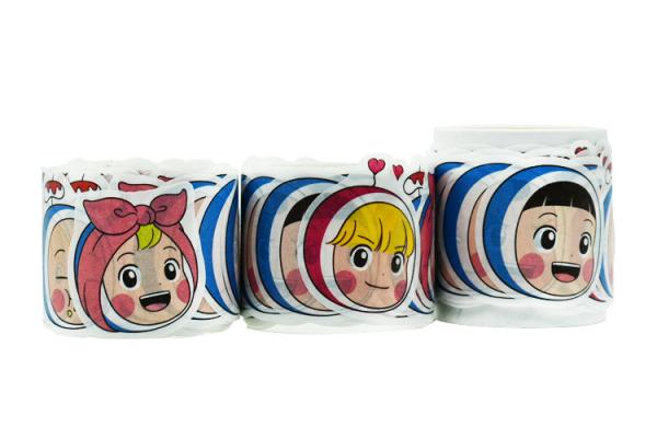 Quality DEC Cartoon Head Portrait Rolled Washi Stickers for sale