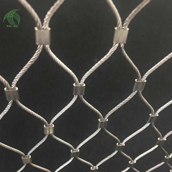 Stainless Steel Wire Rope Mesh X Tend Mesh AISI 316L Zoo Mesh Stainless Steel Wire Rope Mesh For Balustrade