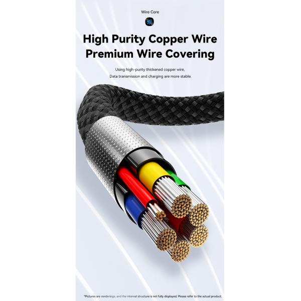 Magnetic Absorption Charging Cable Type C USB C to USB Cable 100W ES-X55 Series