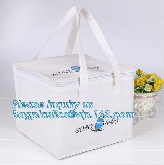 Customized logo printing insulated food delivery cooler bag,wholesale waterproof food delivery thermal bags bagplastics