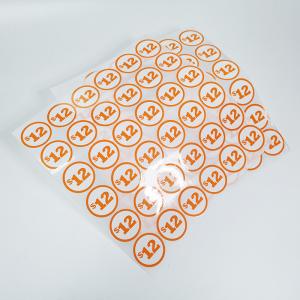 China Glossy Custom Retail Labels BOPP Film Price Tag Adhesive CMYK Circle Sticker Labels wholesale