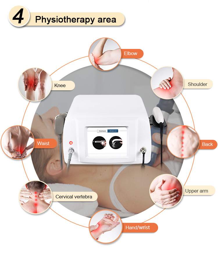 ABS Shockwave Ultrasonic Vibrating Massage Machine For Body Pain Treatment