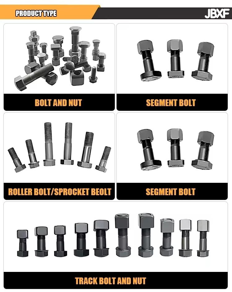 D9H Segment Bolts And Nuts 5P0233+2M5656 For Excavator And Bulldozer