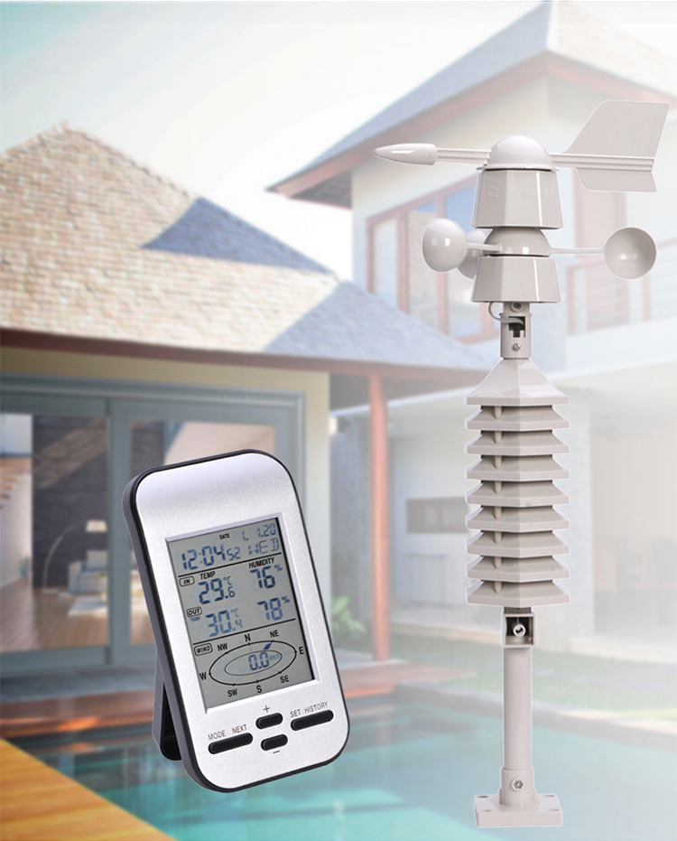 Customized Support OEM Wireless Small Wind Direction Anemometer Temperature And Humidity Meter