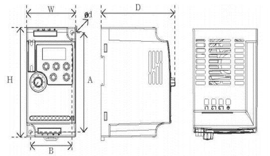 0.75kw 380v Three Phase Frequency Inverter VFD ZONCN NZ200 Series 1hp Variadores