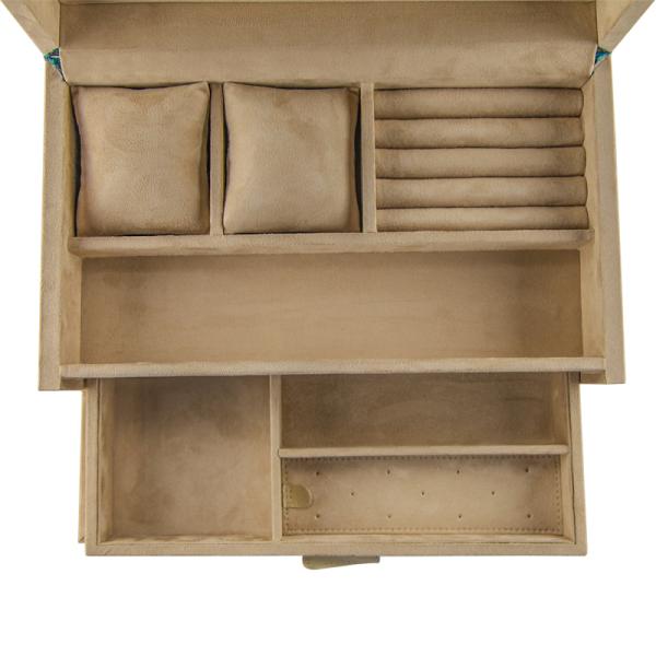 MDF Wood Jewellery Travel Organiser Personalized Travel Jewelry Case