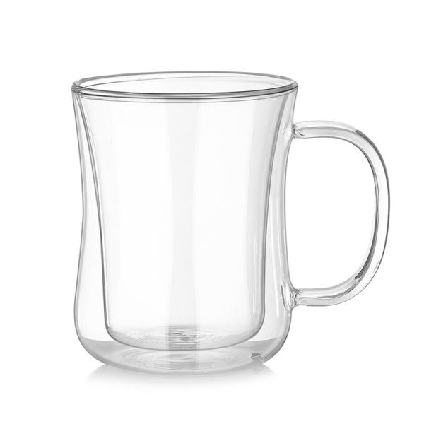 Quality Heat Resistant Borosilicate Double Wall Glass Coffee Mugs for sale