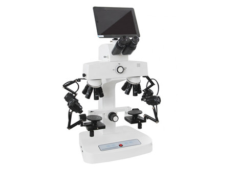 Forensic Lcd Digital Microscope Pad 240X Trinocular Compound Microscope