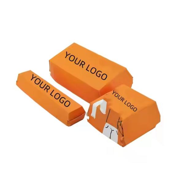 Quality Eco-Friendly Clamshell Burger Box with Customized Design and Logo for sale