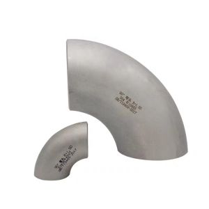 China Connection Welding Silver Pipe Fitting WZ SS304 316 CF8 Sch 40 90 Degree Punched Elbow wholesale