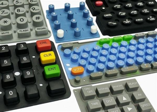 Quality Custom 50-70 Shore A Silicone Rubber keypads ABS PP PC Plastic Rubber Button for sale