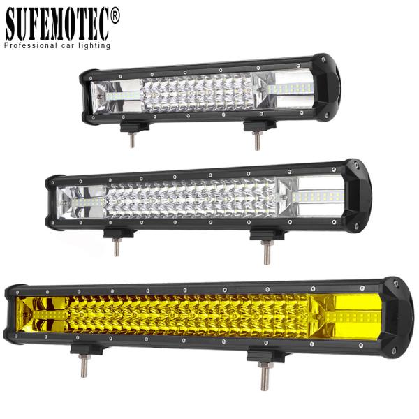 Quality 12" 16" 19" 23" Straight 3 Row Led Bar For Car 4WD 4x4 Offroad SUV Boat ATV Trucks Combo Beam 12V Led Work Driving Light for sale