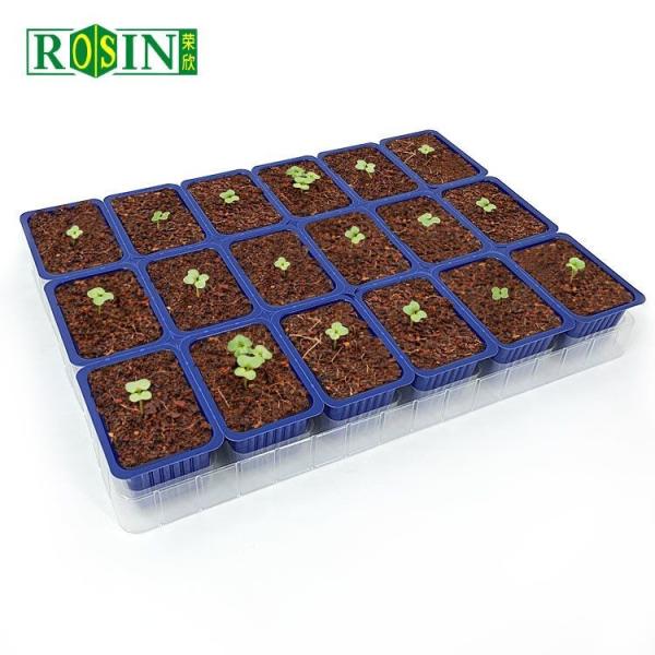 Quality Deep Nursery Seedling Tray Microgreen Agriculture Plastic Trays 18 Cell for sale