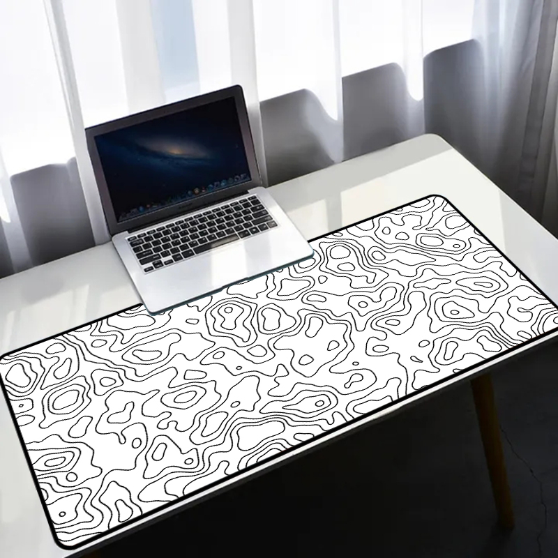 Color Print Rectangle Mouse Pad with Customized Line Pattern and Sublimation Printing