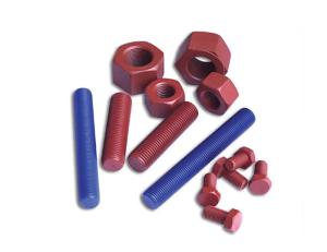 Colorful PTFE Coated Double Ended Bolt Full Thread Standard / Non Standard