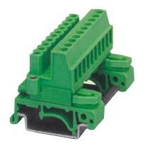 China Din Rail Plug-in Terminal Block with screw fix flange Header Pin 03 poles pitch:5.08mm / 0.2 in wholesale