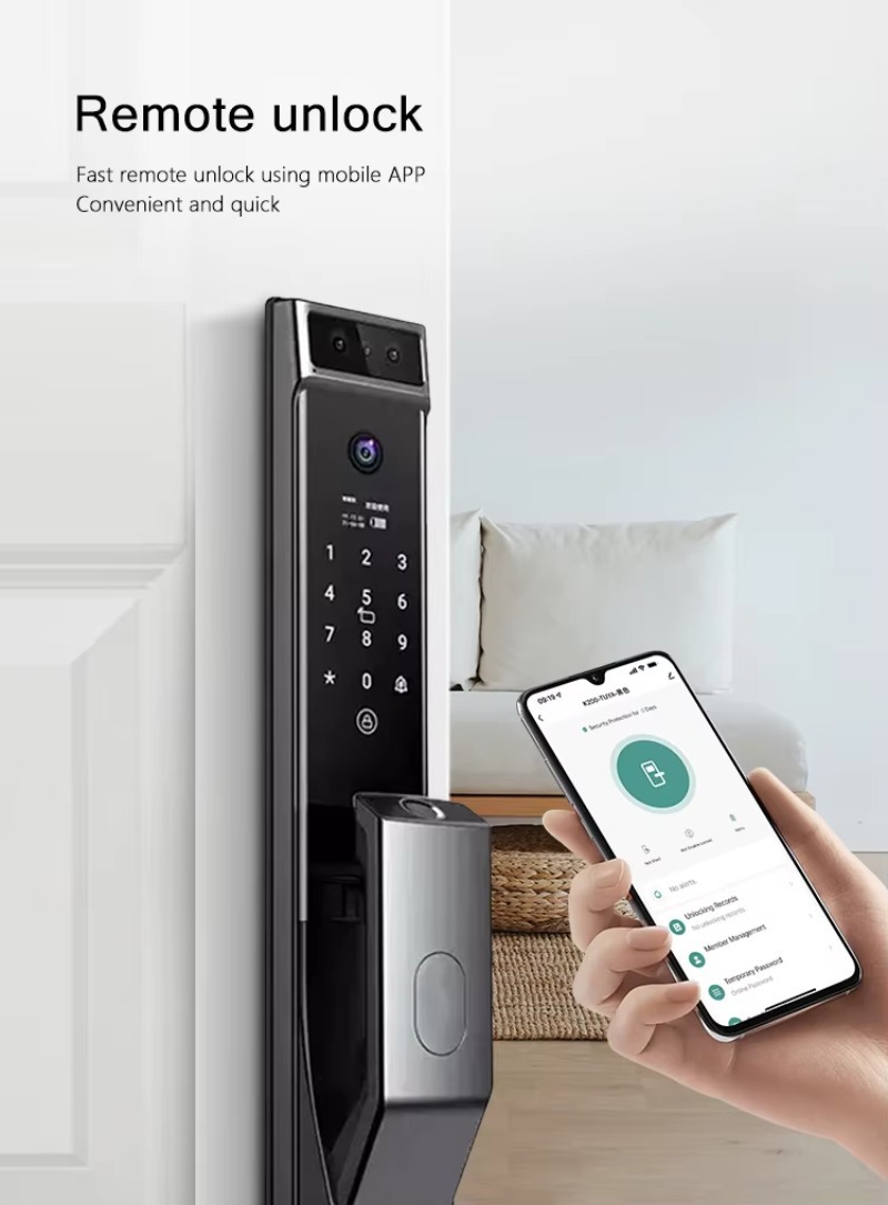 Digital Inteligente Tuya Smart Home Wifi Smart Lock With Camera and Biometrics