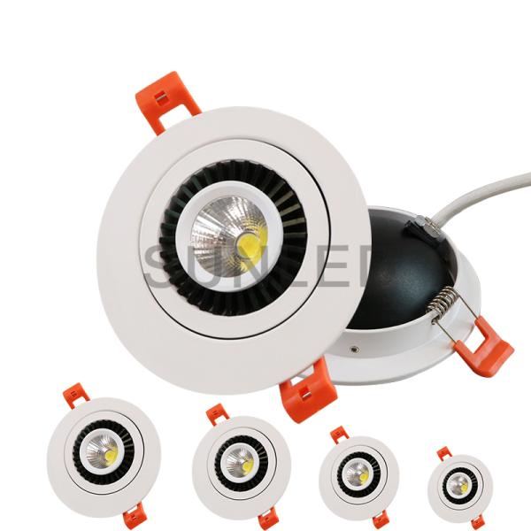 7 Watt LED Ceiling Downlights Anti Glare Flicker Free Design Cob Downlight