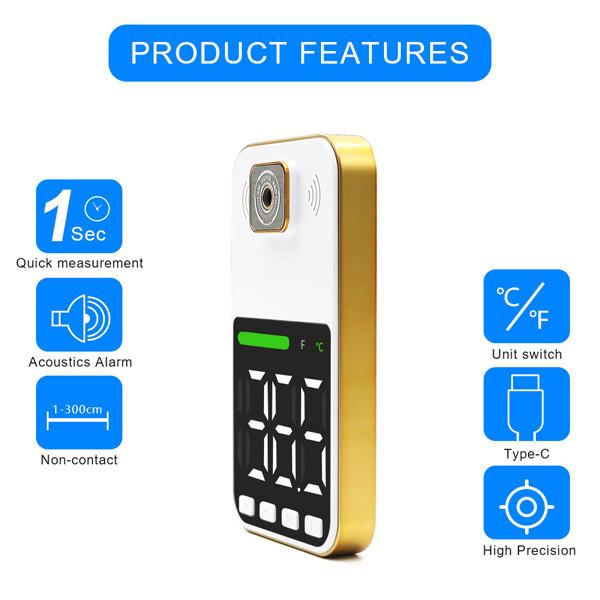 Quality Wall Mounted Non Contact Infrared Thermometer LED Display With Fever Alarm for sale