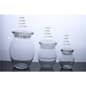 high quality clear glass candle jar