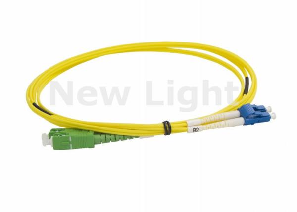 Quality Telecommunication Networks Optical Fiber Patch Cord / LC SC Single Mode Fiber Optic Cable for sale