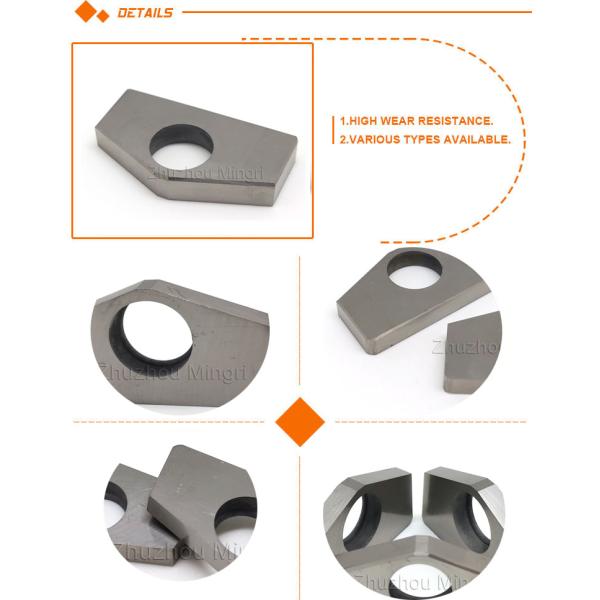 Stone Cutting Tungsten Carbide Insert , Cemented Carbide Cutting Tools