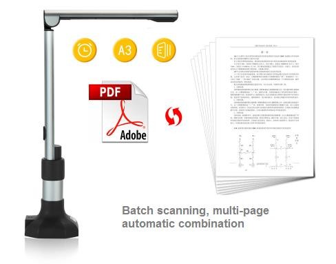8 Mega Pixels Camera Document Scanner A3 A4 Style Autofocus