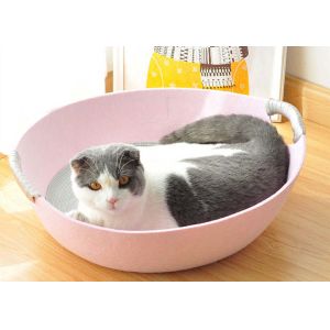 China Stocked 48*45*17cm Felt Cat House Sleeping Bed wholesale